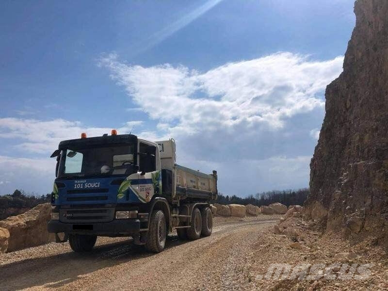 Scania P 380 / Lohr / Two-way side tipper truck 덤프 트럭