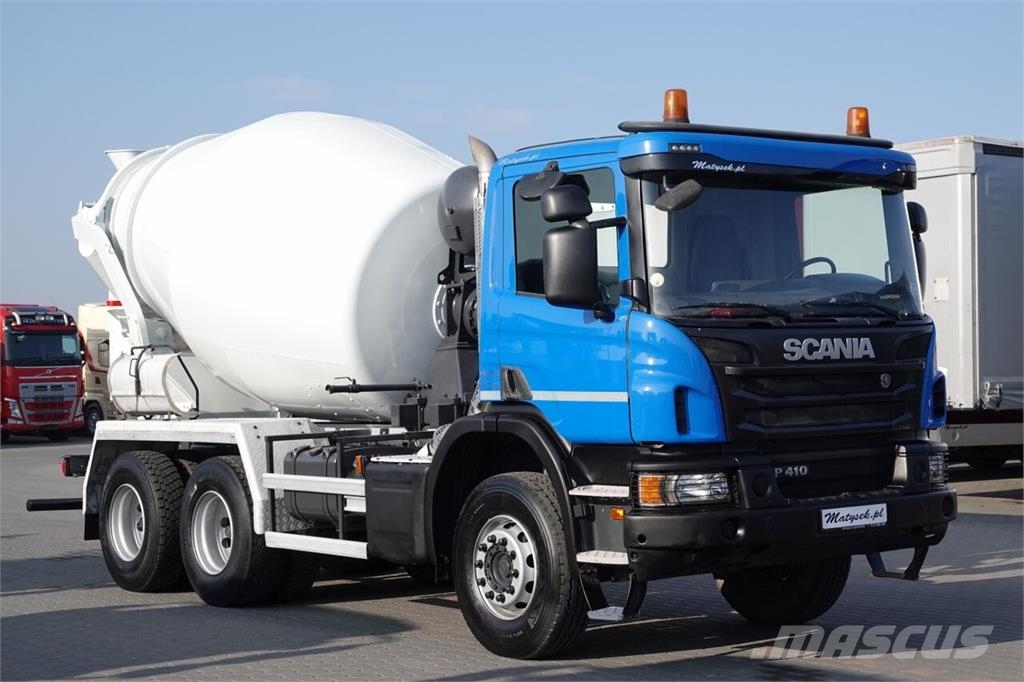 Scania P 410 / 6x4 / BETONOMIESZARKA / GRUSZKA SCHWING ST شاحنات خرسانة