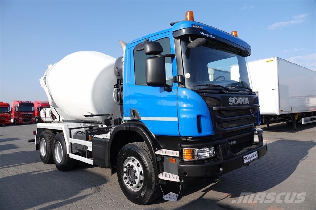 Scania P 410 / 6x4 / BETONOMIESZARKA / GRUSZKA SCHWING ST شاحنات خرسانة