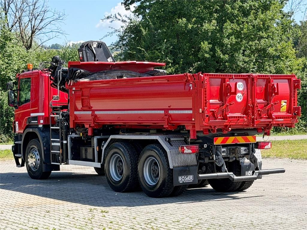Scania P 410 Kipper 4,95m * KRAN/FUNK + BORDMATIC *6x4 덤프 트럭