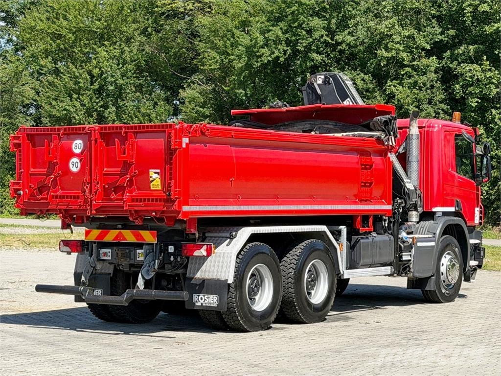 Scania P 410 Kipper 4,95m * KRAN/FUNK + BORDMATIC *6x4 덤프 트럭