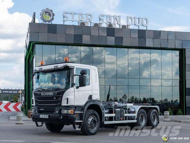 Scania P410 6x4 Hyva Lift 20.53.S hooklift Camion ampliroll