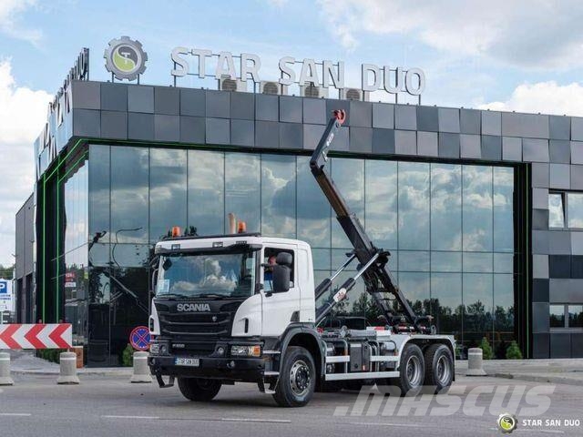 Scania P410 6x4 Hyva Lift 20.53.S hooklift Camion ampliroll