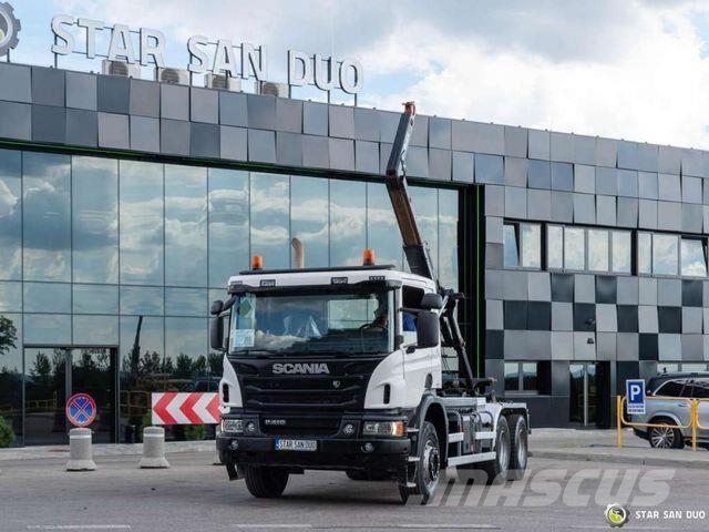 Scania P410 6x4 Hyva Lift 20.53.S hooklift Camion ampliroll