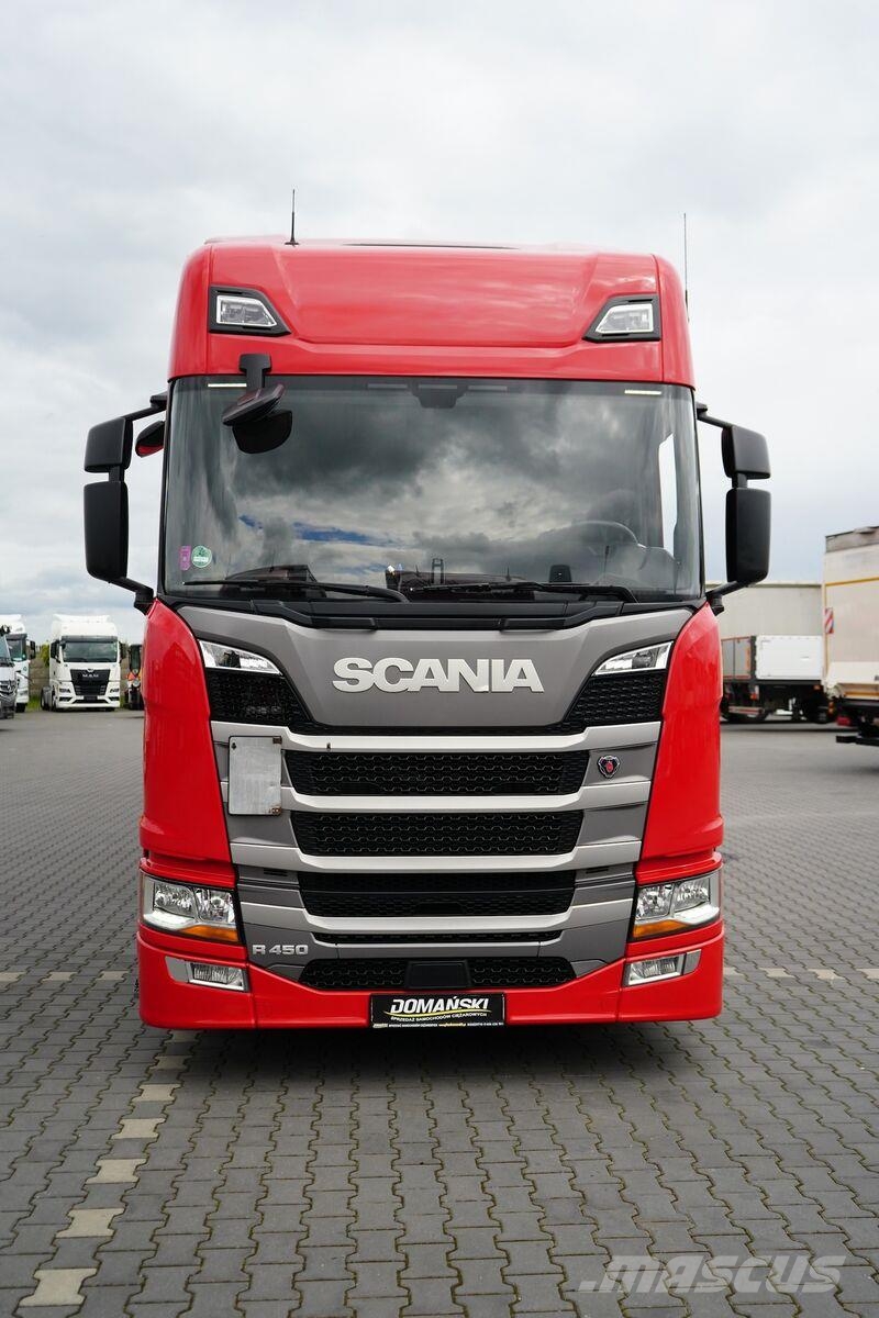Scania R 450 / ACC / EURO 6 / ZESTAW PRZEJAZDOWY 120 M3 / Camión con caja abierta