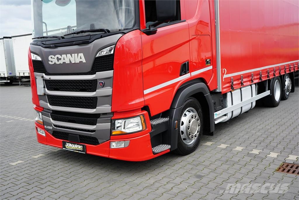 Scania R 450 / ACC / EURO 6 / ZESTAW PRZEJAZDOWY 120 M3 / Camión con caja abierta