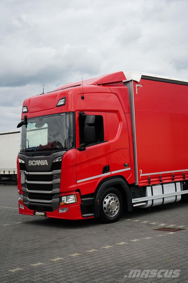 Scania R 450 / ACC / EURO 6 / ZESTAW PRZEJAZDOWY 120 M3 / Camión con caja abierta