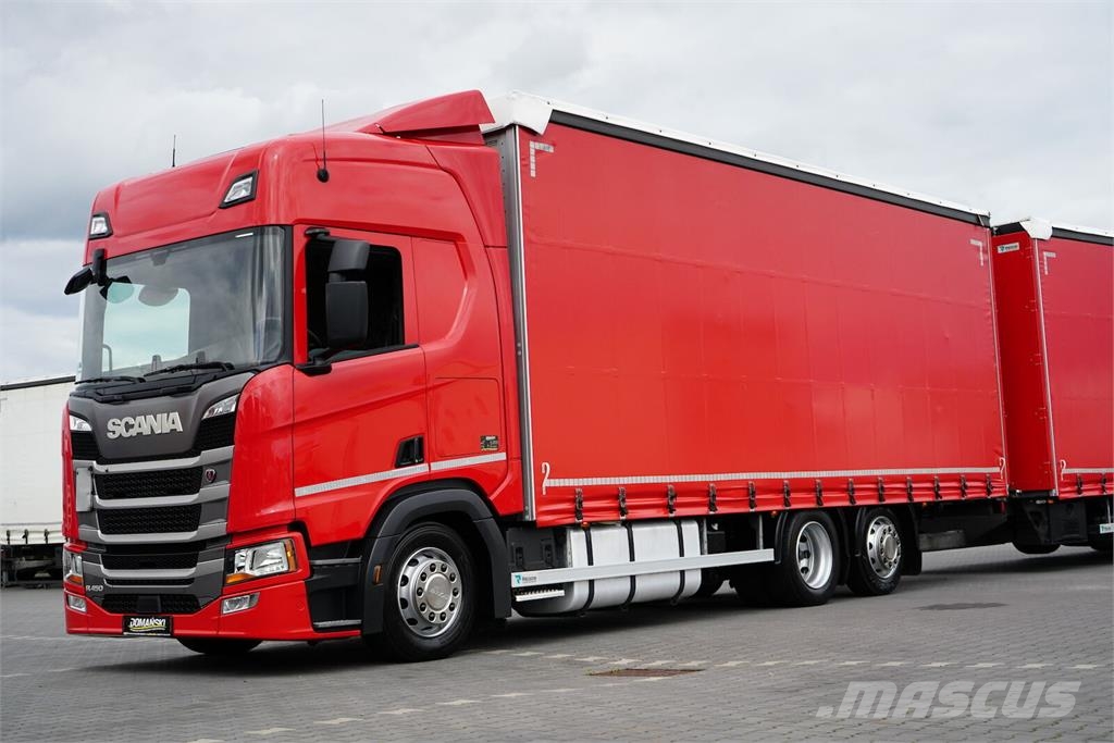 Scania R 450 / ACC / EURO 6 / ZESTAW PRZEJAZDOWY 120 M3 / Camión con caja abierta