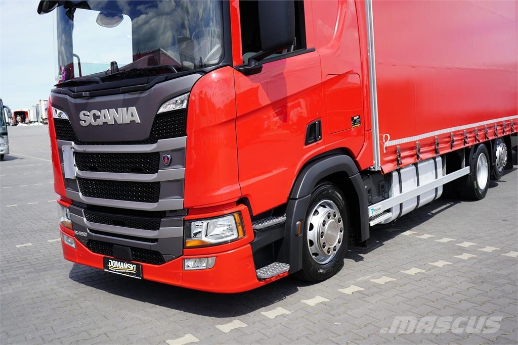 Scania R 450 / ACC / EURO 6 / ZESTAW PRZEJAZDOWY 120 M3 / Camión con caja abierta