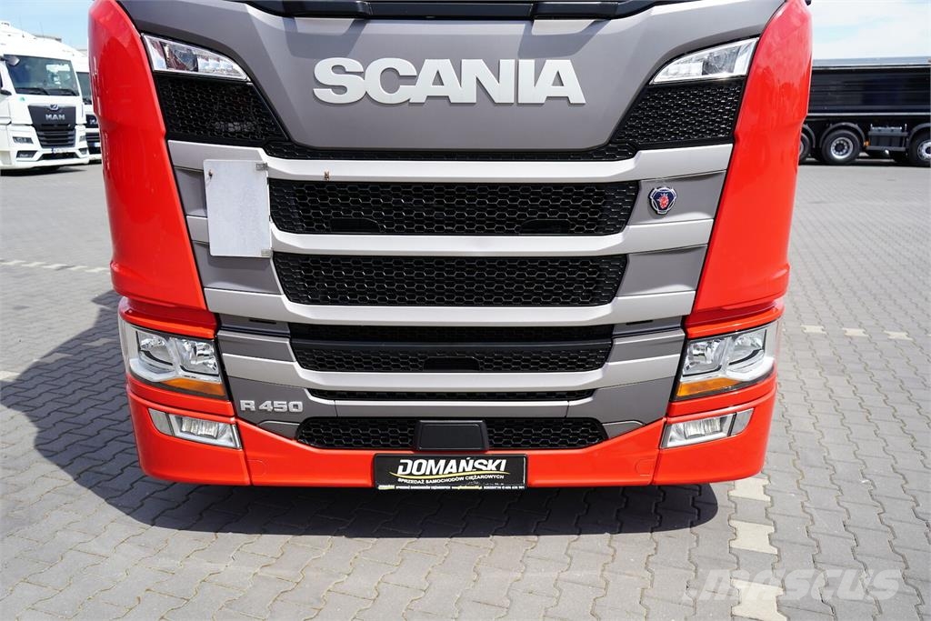 Scania R 450 / ACC / EURO 6 / ZESTAW PRZEJAZDOWY 120 M3 / Camión con caja abierta