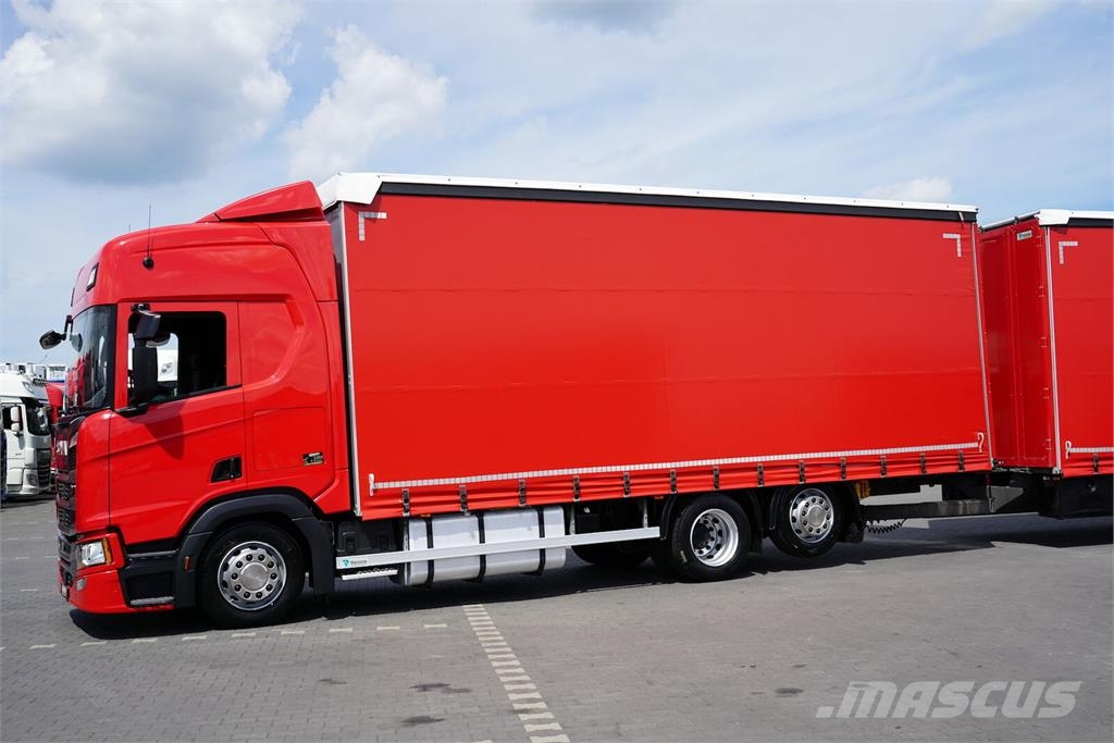 Scania R 450 / ACC / EURO 6 / ZESTAW PRZEJAZDOWY 120 M3 / Camión con caja abierta