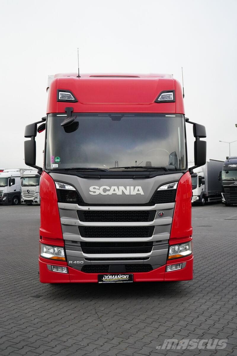 Scania R 450 / ACC / EURO 6 / ZESTAW PRZEJAZDOWY 120 M3 / Тентованные грузовики