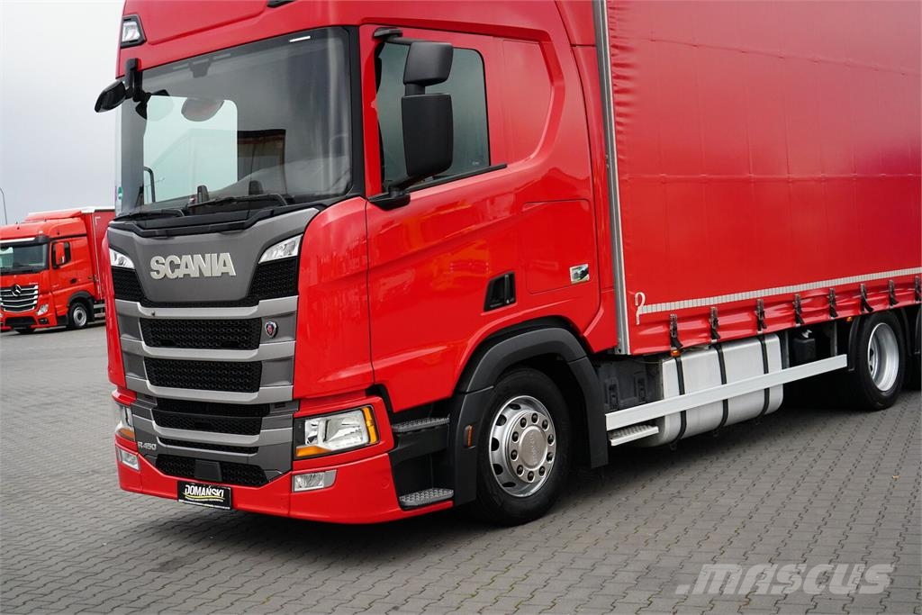 Scania R 450 / ACC / EURO 6 / ZESTAW PRZEJAZDOWY 120 M3 / Тентованные грузовики
