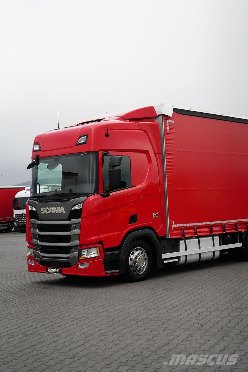 Scania R 450 / ACC / EURO 6 / ZESTAW PRZEJAZDOWY 120 M3 / Тентованные грузовики