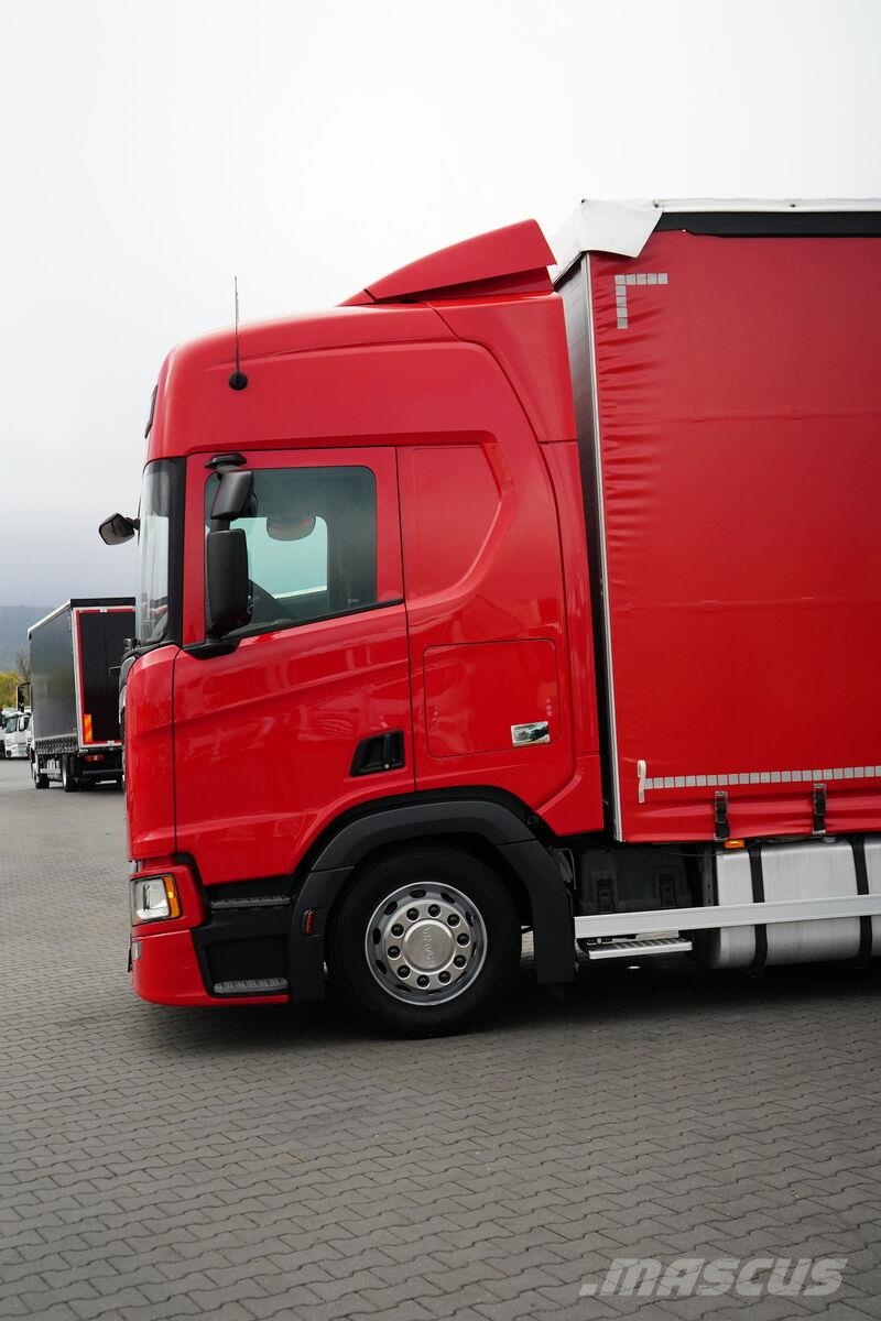 Scania R 450 / ACC / EURO 6 / ZESTAW PRZEJAZDOWY 120 M3 / Тентованные грузовики