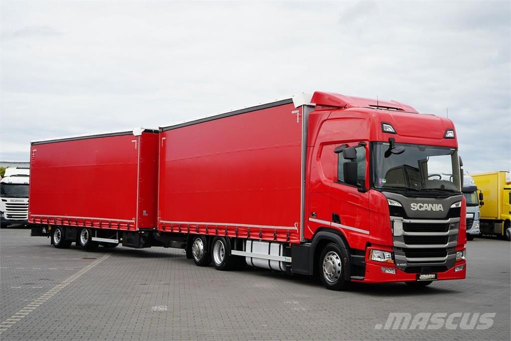 Scania R 450 / ACC / EURO 6 / ZESTAW PRZEJAZDOWY 120 M3 / Camión con caja abierta