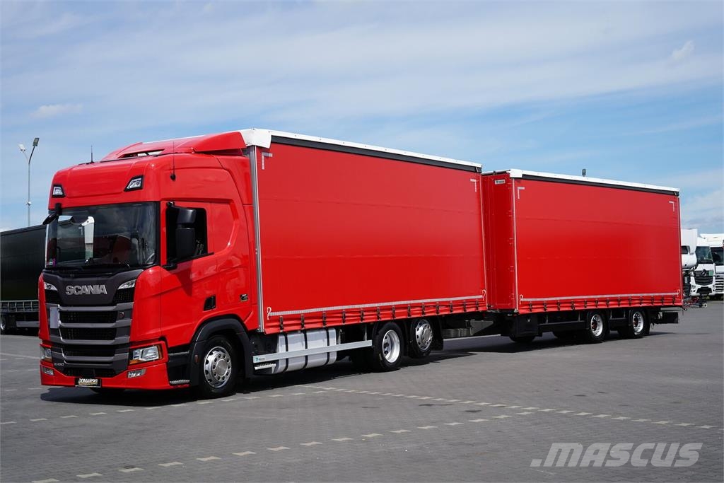 Scania R 450 / ACC / EURO 6 / ZESTAW PRZEJAZDOWY 120 M3 / Camión con caja abierta