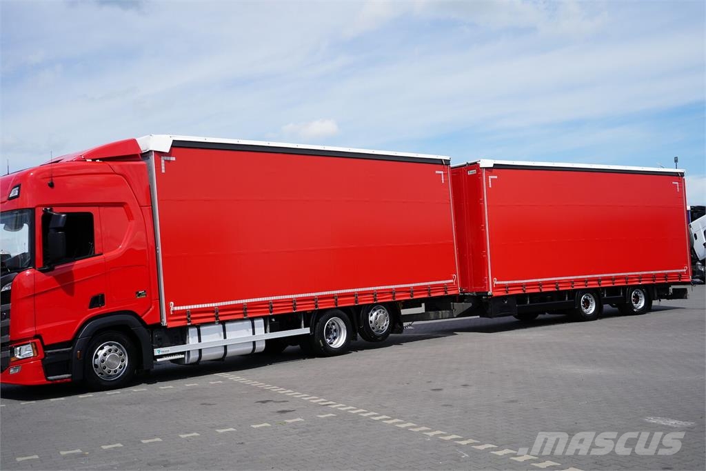 Scania R 450 / ACC / EURO 6 / ZESTAW PRZEJAZDOWY 120 M3 / Camión con caja abierta