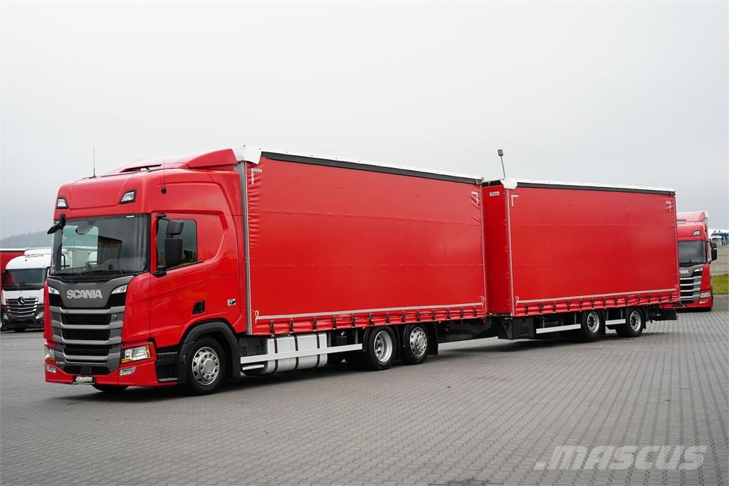 Scania R 450 / ACC / EURO 6 / ZESTAW PRZEJAZDOWY 120 M3 / Тентованные грузовики