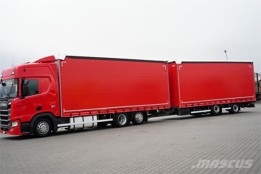 Scania R 450 / ACC / EURO 6 / ZESTAW PRZEJAZDOWY 120 M3 / Тентованные грузовики
