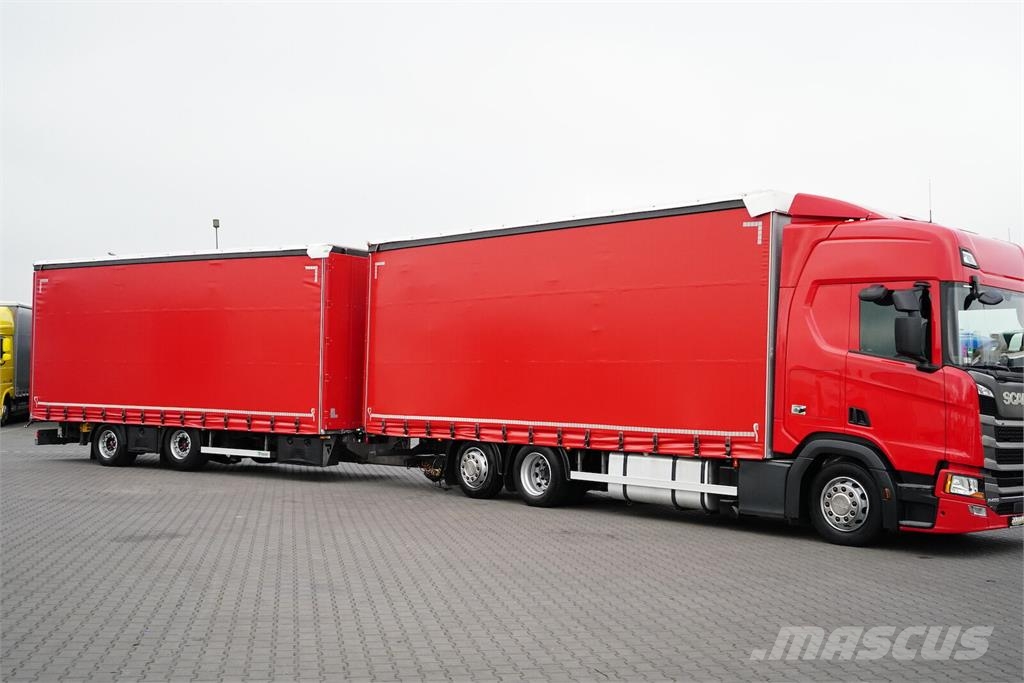 Scania R 450 / ACC / EURO 6 / ZESTAW PRZEJAZDOWY 120 M3 / Тентованные грузовики