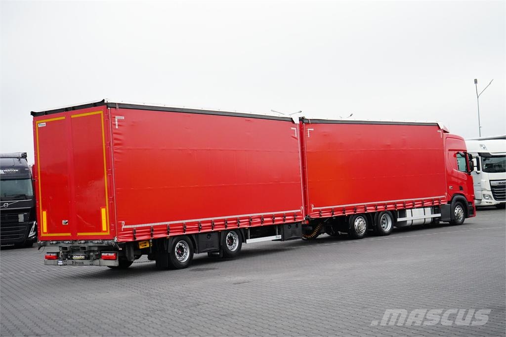 Scania R 450 / ACC / EURO 6 / ZESTAW PRZEJAZDOWY 120 M3 / Тентованные грузовики
