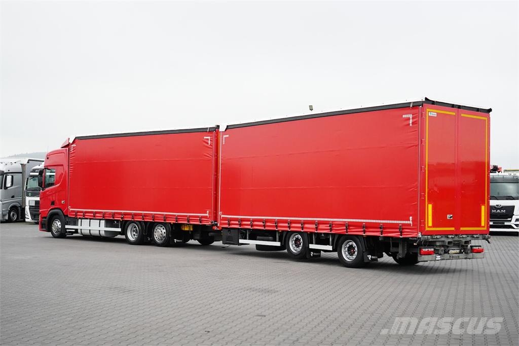 Scania R 450 / ACC / EURO 6 / ZESTAW PRZEJAZDOWY 120 M3 / Тентованные грузовики