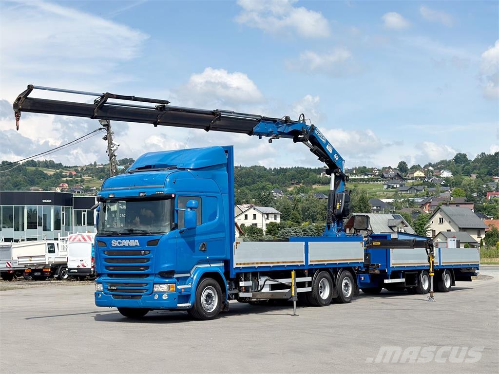 Scania R 450 * FASSI F365 RA + FUNK + Anhänger*TOP Camiones plataforma