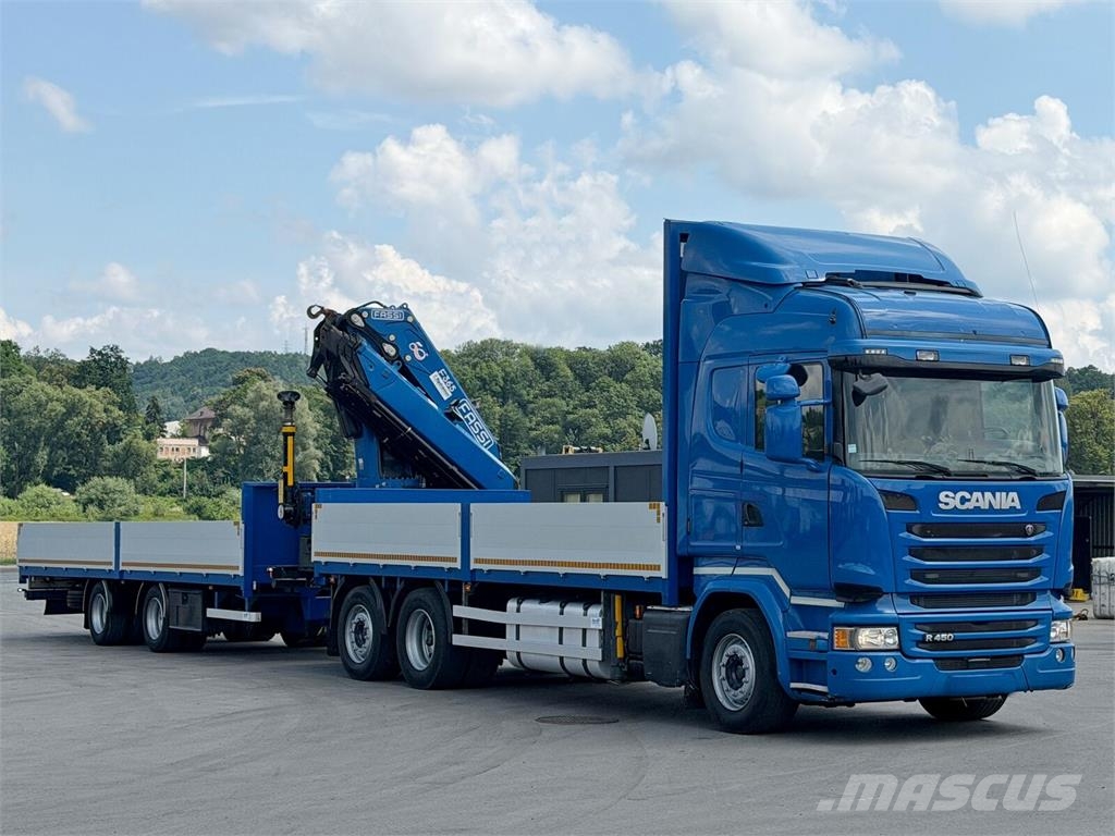 Scania R 450 * FASSI F365 RA + FUNK + Anhänger*TOP Camiones plataforma
