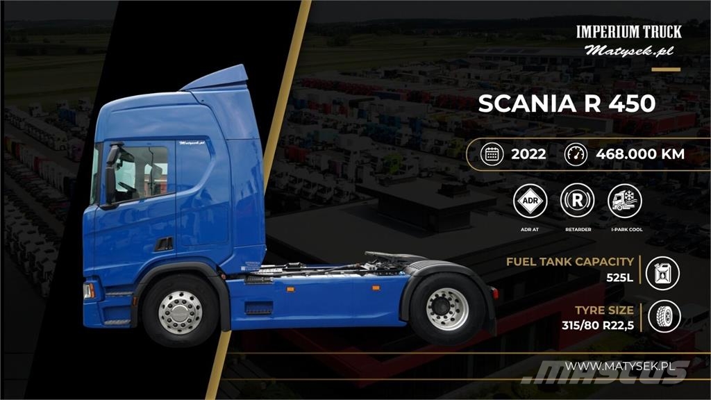 Scania R 450 / HYDRAULIKA / RETARDER / I-PARK COOL / EURO Vetopöytäautot