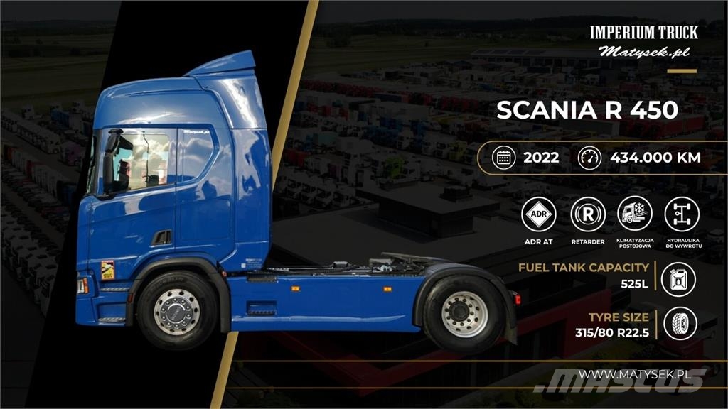 Scania R 450 / HYDRAULIKA / RETARDER / I-PARK COOL / EURO Седельные тягачи