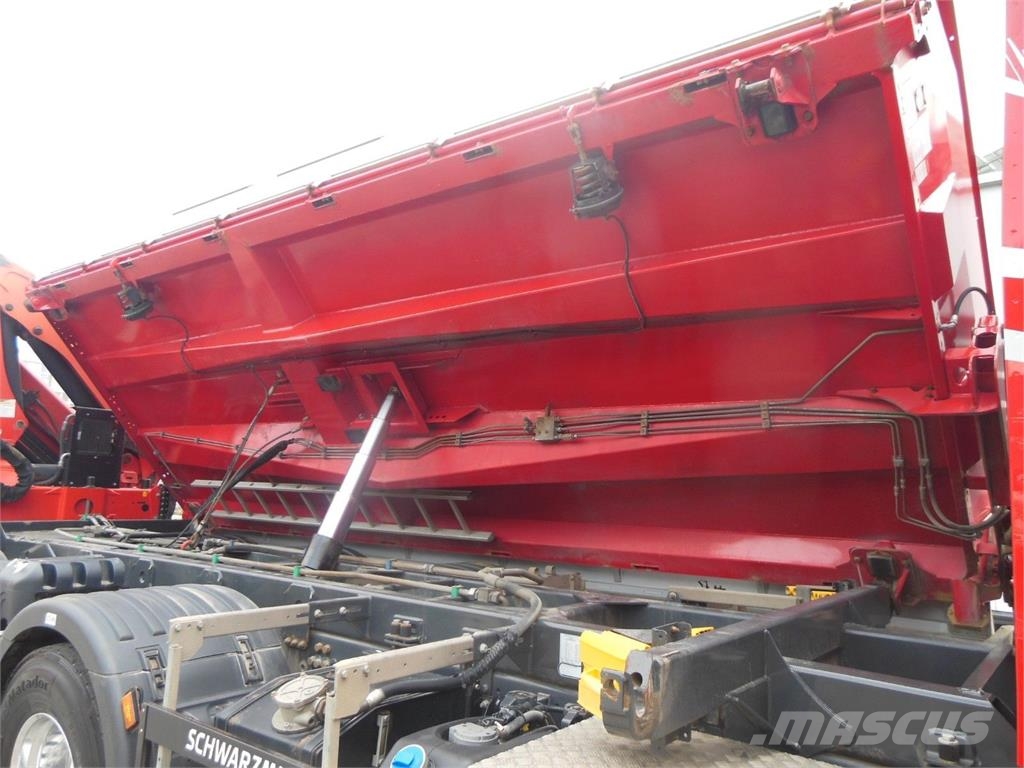 Scania R 580 8X4 + PALFINGER PK 19.001 crane Pašizgāzējs
