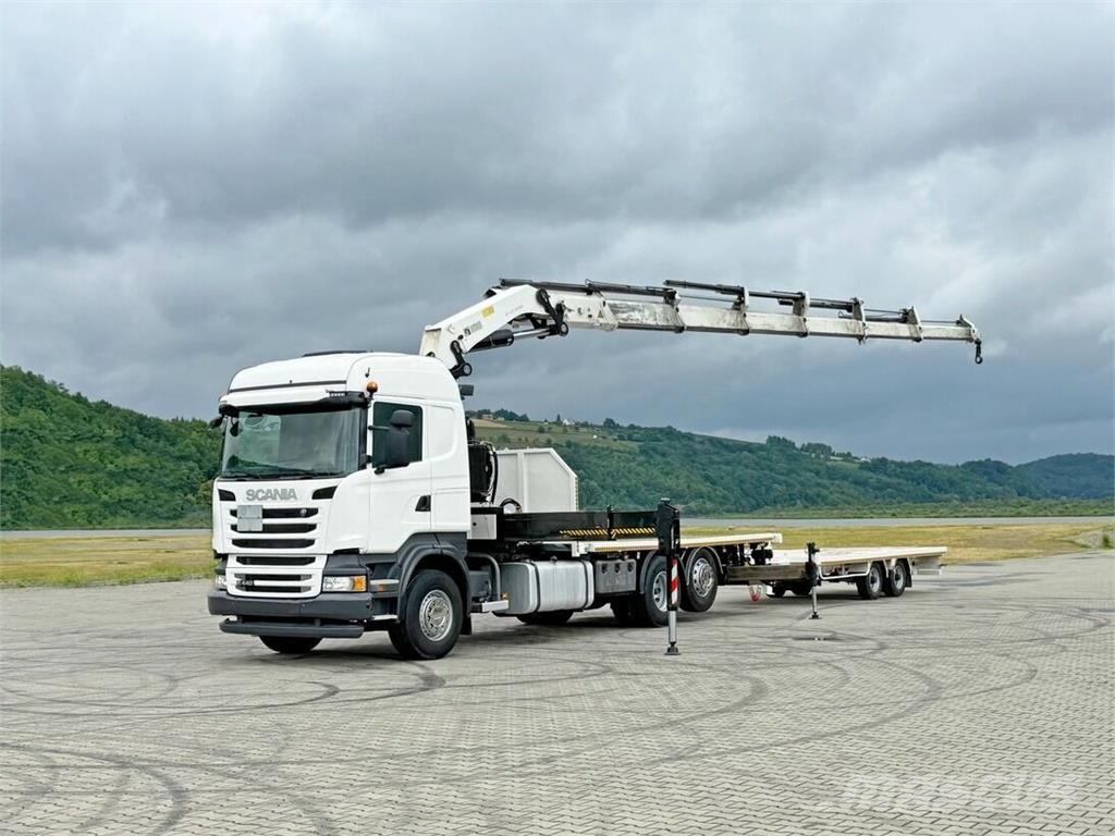 Scania R440 * HIAB 422 E-6 HIPRO + FUNK + Anhänger! 6x4 Járműszállítók