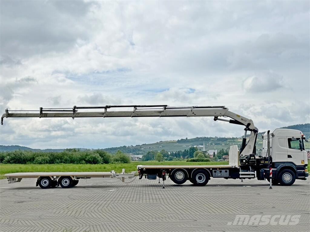 Scania R440 * HIAB 422 E-6 HIPRO + FUNK + Anhänger! 6x4 Járműszállítók