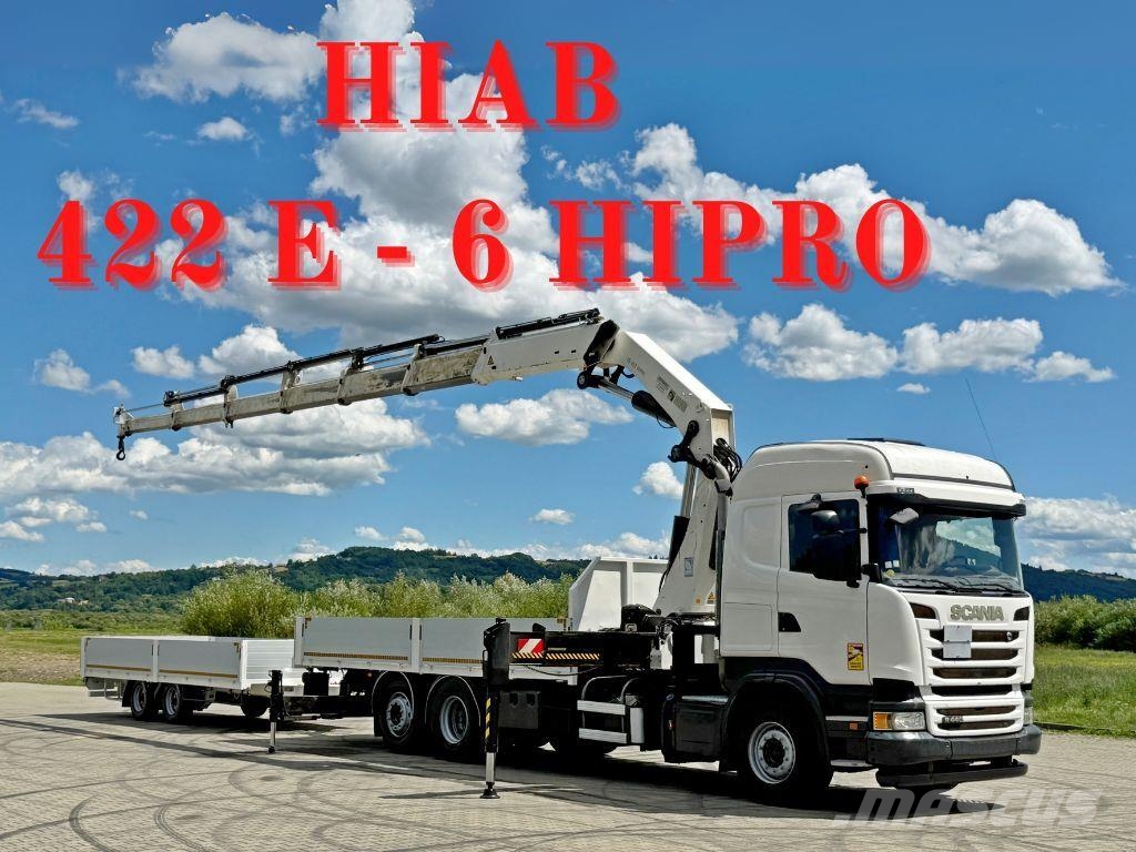 Scania R440 * HIAB 422 E-6 HIPRO + FUNK + Anhänger!*TOP Camiones plataforma