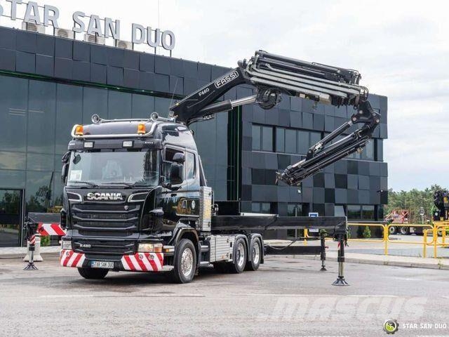 Scania R480 6x4 FASSI F660RA.2.26 HE-Dynamic Crane Camion plateau