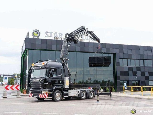 Scania R480 6x4 FASSI F660RA.2.26 HE-Dynamic Crane Camion plateau