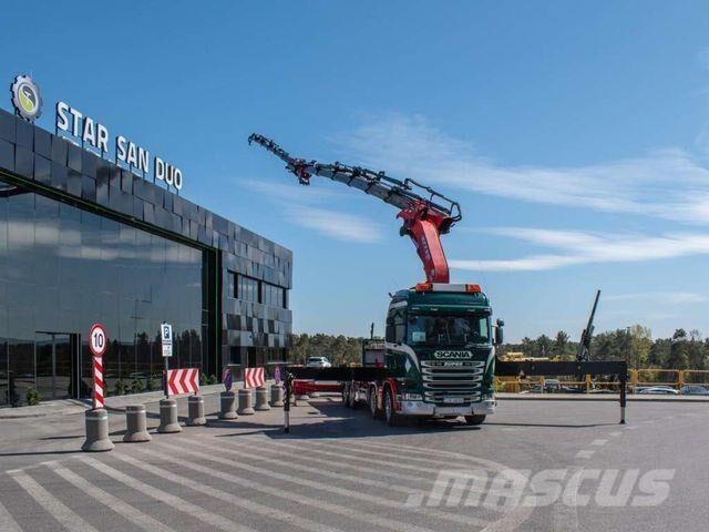 Scania R490 8x2 EFFER 955 Fly Jib Winch Basket Crane Chasis y suspención
