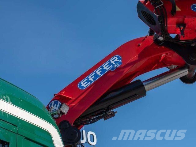 Scania R490 8x2 EFFER 955 Fly Jib Winch Basket Crane Chasis y suspención