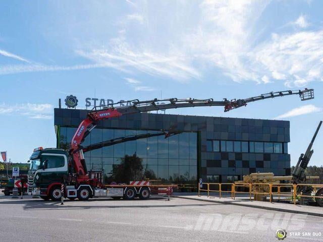 Scania R490 8x2 EFFER 955 Fly Jib Winch Basket Crane Chasis y suspención