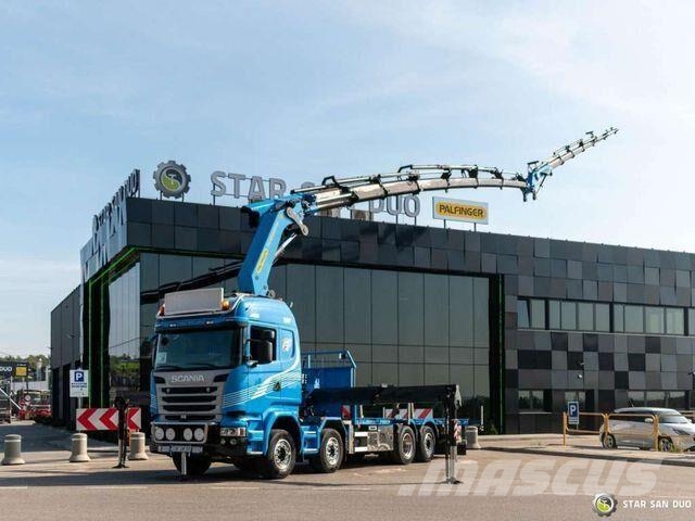 Scania R490 8x2 Palfinger PK 65002 SH Crane Fly Jib Flatbed / Dropside trucks
