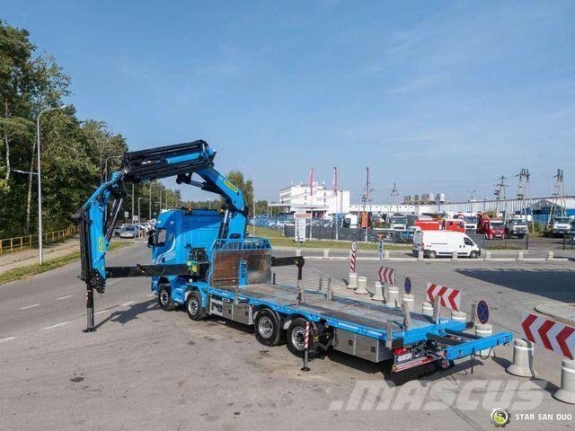 Scania R490 8x2 Palfinger PK 65002 SH Crane Fly Jib Flatbed / Dropside trucks