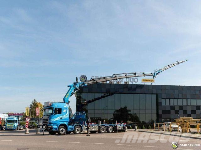 Scania R490 8x2 Palfinger PK 65002 SH Crane Fly Jib Flatbed / Dropside trucks