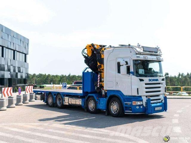 Scania R500 8x2 PALFINGER PK 85002 Fly Jib Winch Crane مركبات النقل