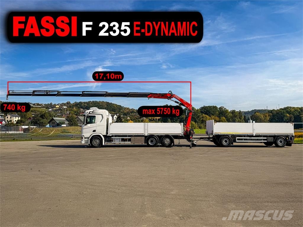 Scania R500 FASSI F235 A.2.26 + FUNK + Anhänger! Kamioni sa otvorenim sandukom