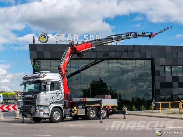 Scania R580 6x2 FASSI F545RA.2.27 XE FLY JIB Winch 5th Kamioni sa otvorenim sandukom