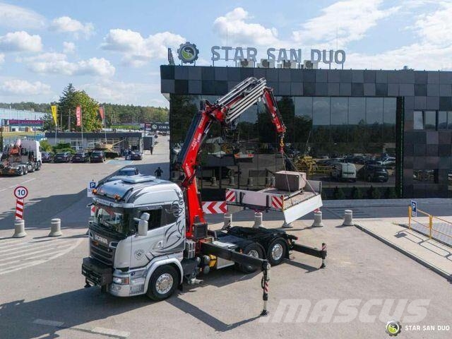 Scania R580 6x2 FASSI F545RA.2.27 XE FLY JIB Winch 5th Kamioni sa otvorenim sandukom