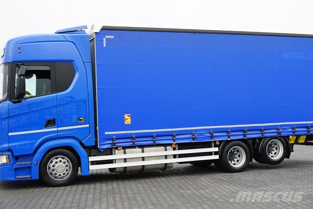 Scania S 500 / ACC / E 6 / FIRANKA / 20 PALET / DŁ. 8,1 M 篷布卡車