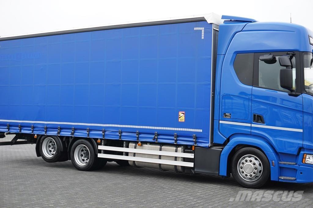 Scania S 500 / ACC / E 6 / FIRANKA / 20 PALET / DŁ. 8,1 M 篷布卡車
