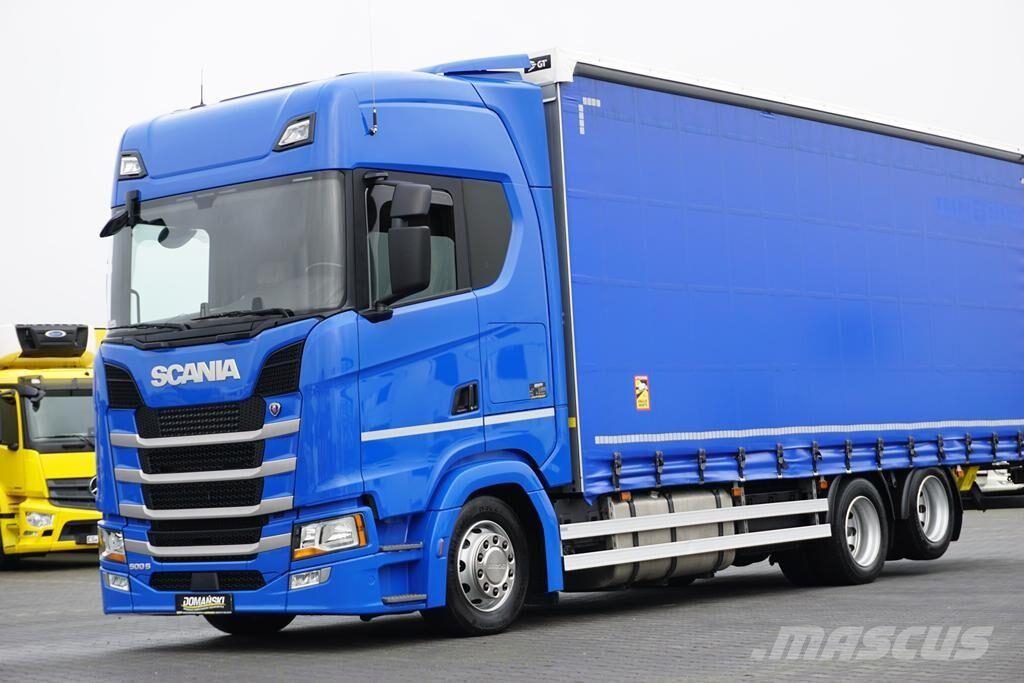 Scania S 500 / ACC / E 6 / FIRANKA / 20 PALET / DŁ. 8,1 M 篷布卡車